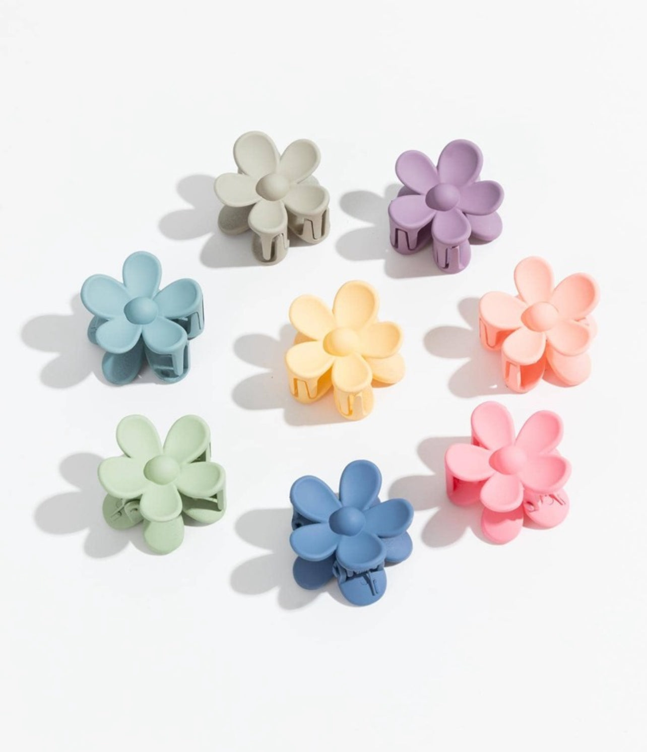 Mini flower claw clips set