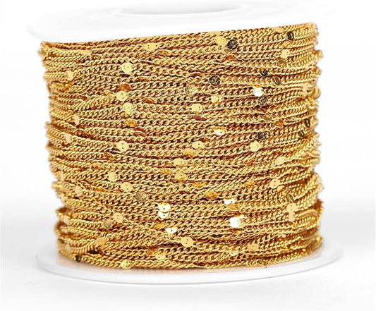 Gold beaded chain bracelet