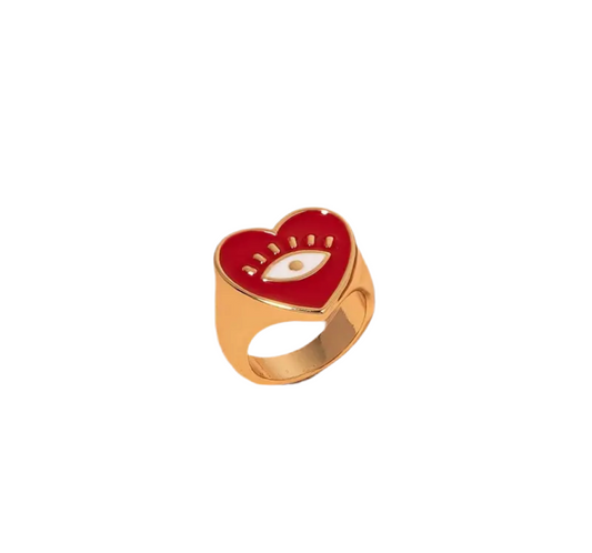 Red heart ring