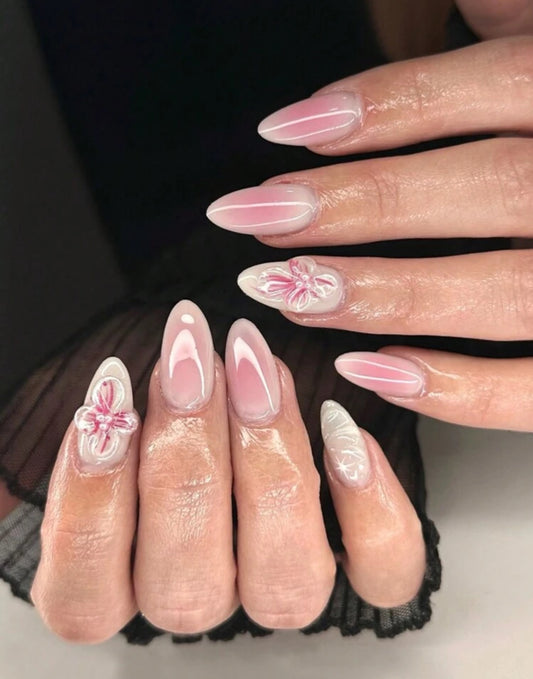 3D floral nails