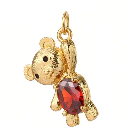 Gold bear charm