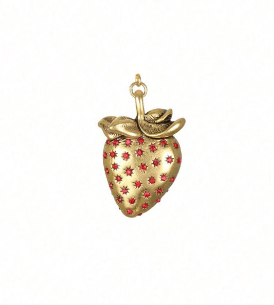 Strawberry rhinestone charm