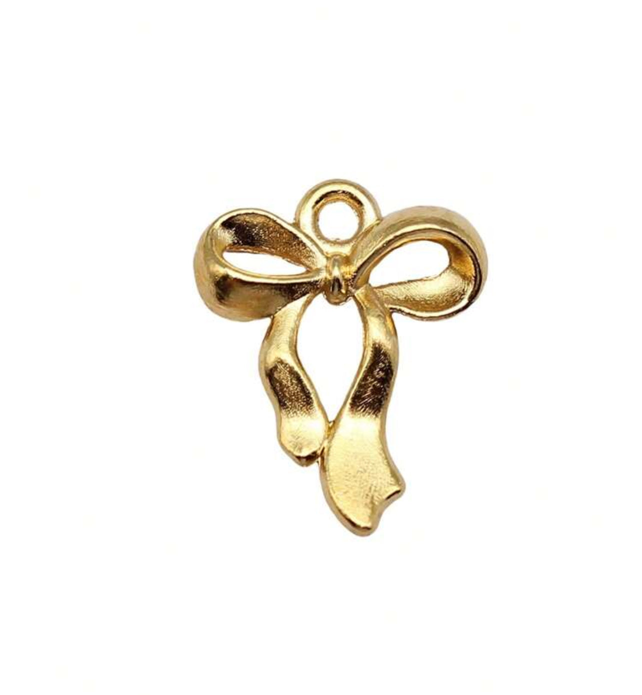 Gold bow charm