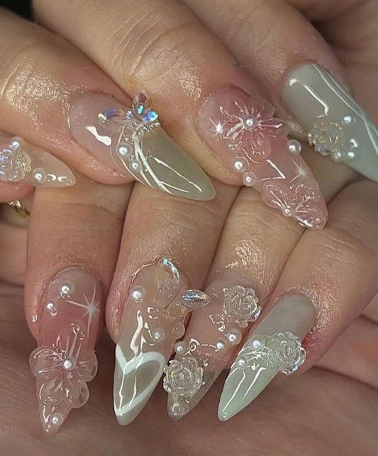 3D butterfly nails