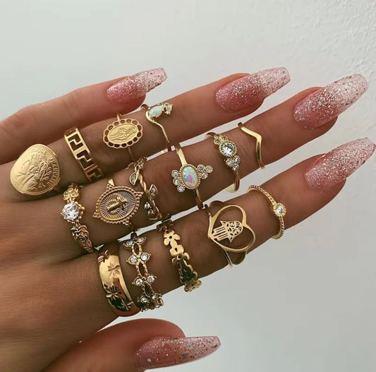 Bohemian rings set