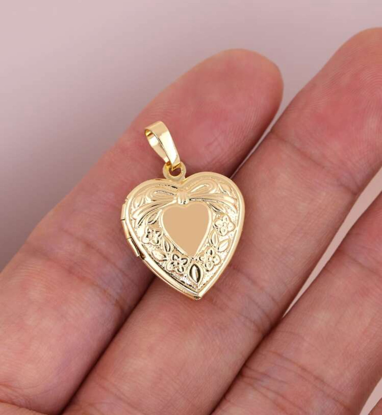 Heart photo frame charm