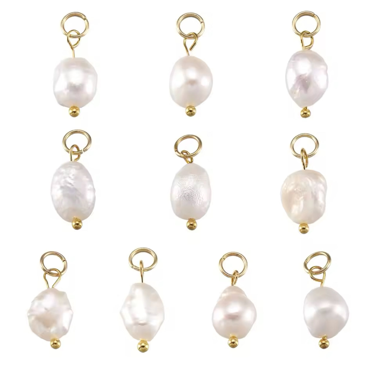 Natural pearl charms