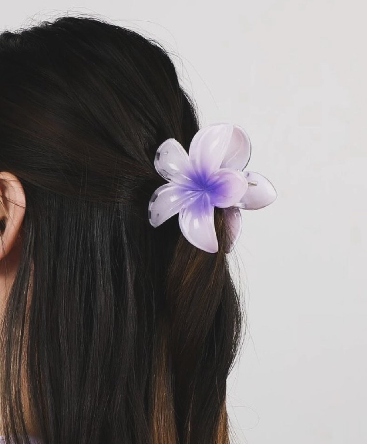 Flower claw clip (purple)